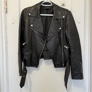 AS IS: ZARA genuine leather jacket